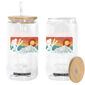 Funny Colorado Skiing Bigfoot Snow Mountain Winter Sport Glass Can TS11 Print Your Wear