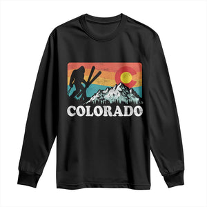 Funny Colorado Skiing Bigfoot Snow Mountain Winter Sport Long Sleeve Shirt TS11 Black Print Your Wear