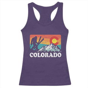 Funny Colorado Skiing Bigfoot Snow Mountain Winter Sport Racerback Tank Top TS11 Purple Print Your Wear