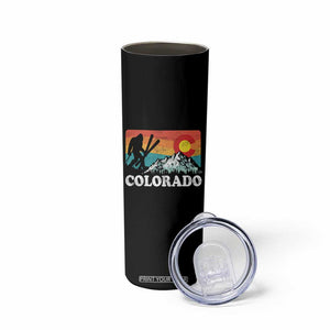 Funny Colorado Skiing Bigfoot Snow Mountain Winter Sport Skinny Tumbler TS11 Print Your Wear