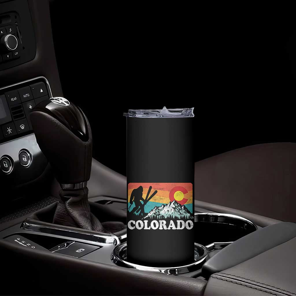 Funny Colorado Skiing Bigfoot Snow Mountain Winter Sport Skinny Tumbler TS11 Print Your Wear