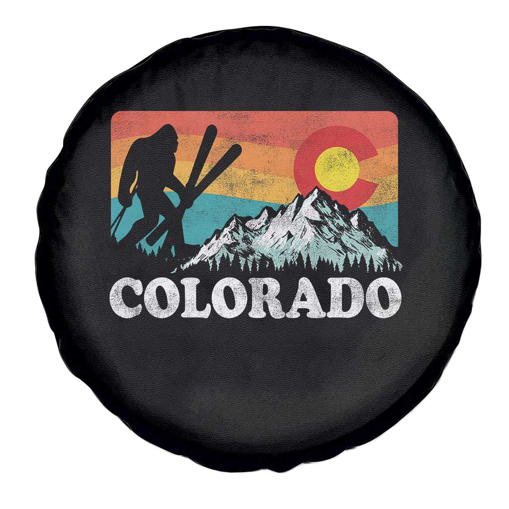 Funny Colorado Skiing Bigfoot Snow Mountain Winter Sport Spare Tire Cover TS11 Print Your Wear