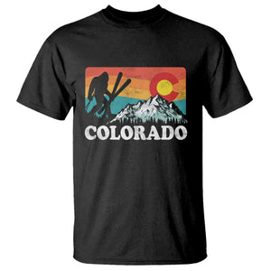 Funny Colorado Skiing Bigfoot Snow Mountain Winter Sport T Shirt TS11 Black Print Your Wear