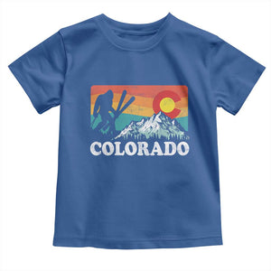 Funny Colorado Skiing Bigfoot Snow Mountain Winter Sport Toddler T Shirt TS11 Royal Blue Print Your Wear