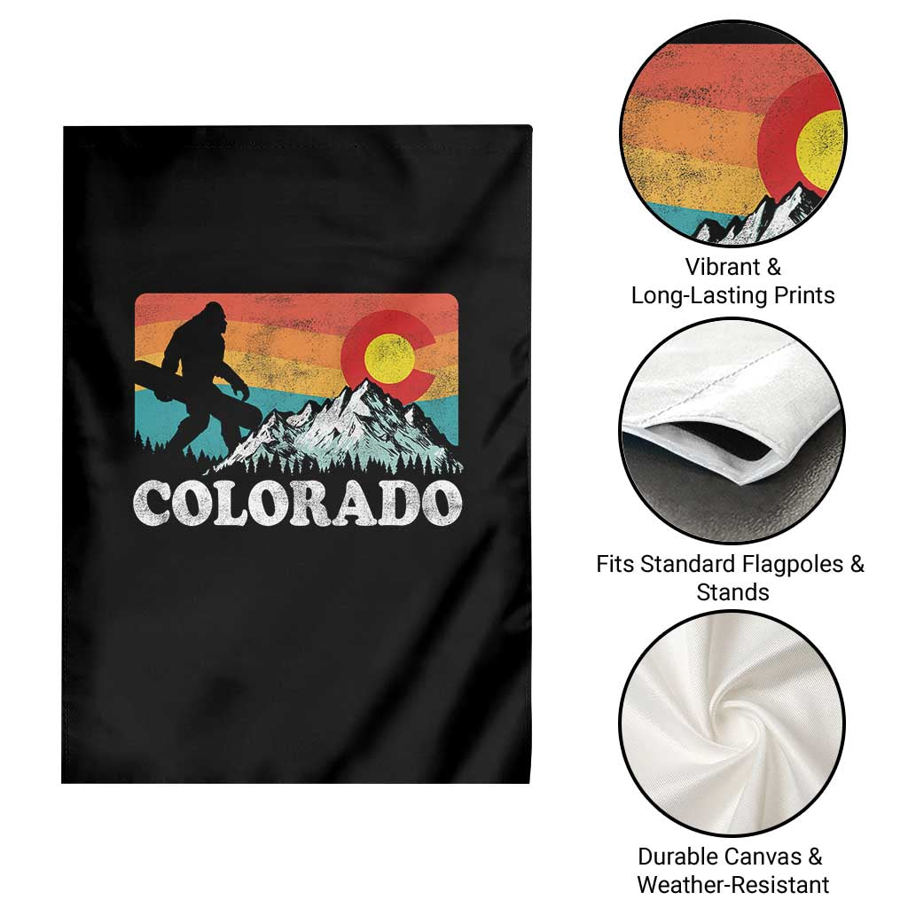 Funny Colorado Snowboarding Bigfoot Mountain Winter Sport Garden Flag TS11 Print Your Wear