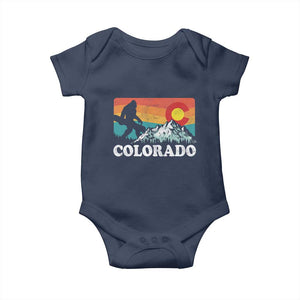 Funny Colorado Snowboarding Bigfoot Mountain Winter Sport Baby Onesie TS11 Navy Print Your Wear
