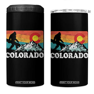 Funny Colorado Snowboarding Bigfoot Mountain Winter Sport 4 in 1 Can Cooler Tumbler TS11 One Size: 16 oz Black Print Your Wear