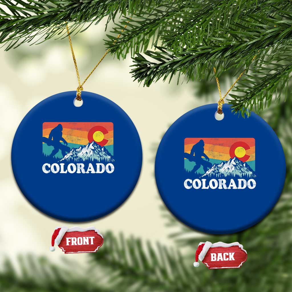 Funny Colorado Snowboarding Bigfoot Mountain Winter Sport Ceramic Ornament TS11 1pc Blue Print Your Wear