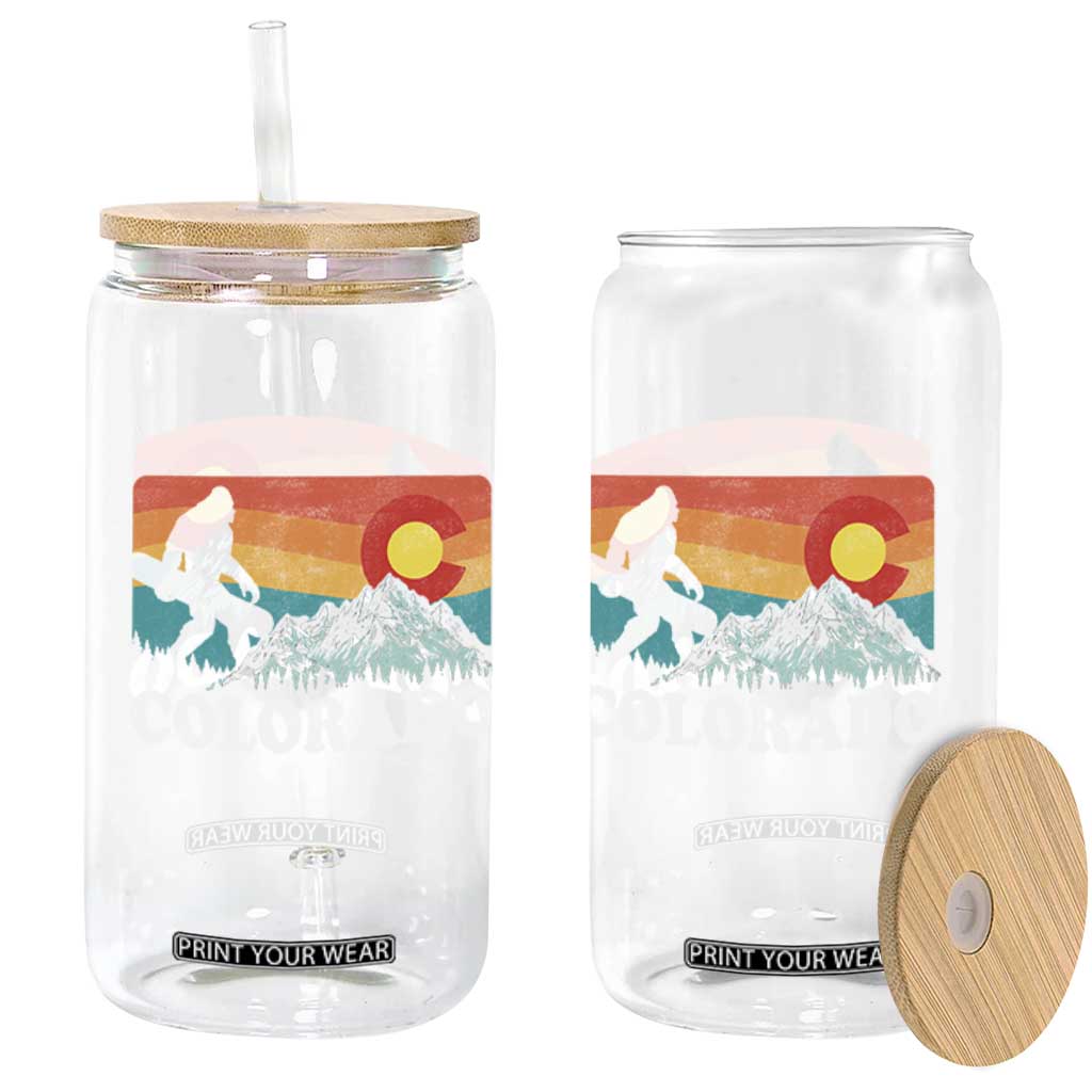 Funny Colorado Snowboarding Bigfoot Mountain Winter Sport Glass Can TS11 Print Your Wear