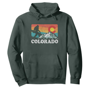 Funny Colorado Snowboarding Bigfoot Mountain Winter Sport Hoodie TS11 Dark Forest Green Print Your Wear