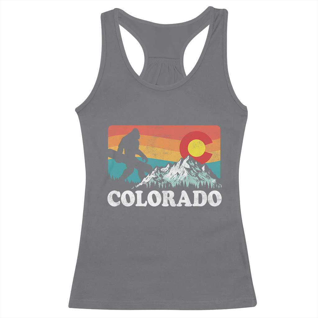 Funny Colorado Snowboarding Bigfoot Mountain Winter Sport Racerback Tank Top TS11 Charcoal Print Your Wear