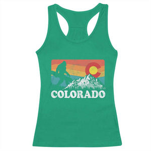 Funny Colorado Snowboarding Bigfoot Mountain Winter Sport Racerback Tank Top TS11 Irish Green Print Your Wear