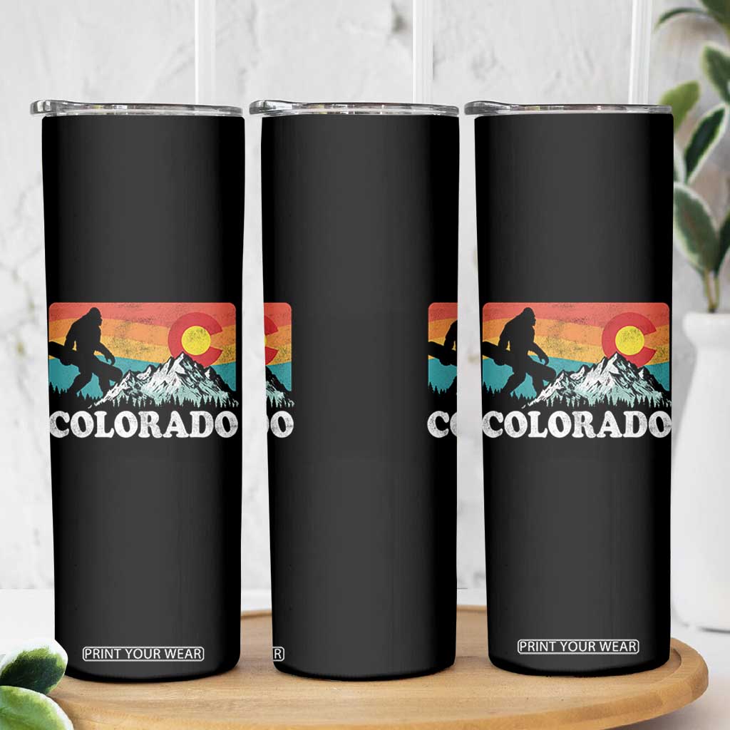 Funny Colorado Snowboarding Bigfoot Mountain Winter Sport Skinny Tumbler TS11 Print Your Wear