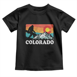 Funny Colorado Snowboarding Bigfoot Mountain Winter Sport Toddler T Shirt TS11 Black Print Your Wear