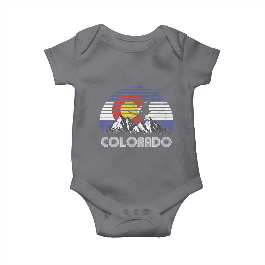 Ski Skiing Colorado Snow Mountain Winter Sport Baby Onesie TS11 Charcoal Print Your Wear