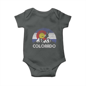 Ski Skiing Colorado Snow Mountain Winter Sport Baby Onesie TS11 Dark Heather Print Your Wear