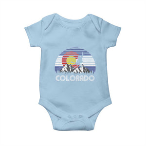 Ski Skiing Colorado Snow Mountain Winter Sport Baby Onesie TS11 Light Blue Print Your Wear