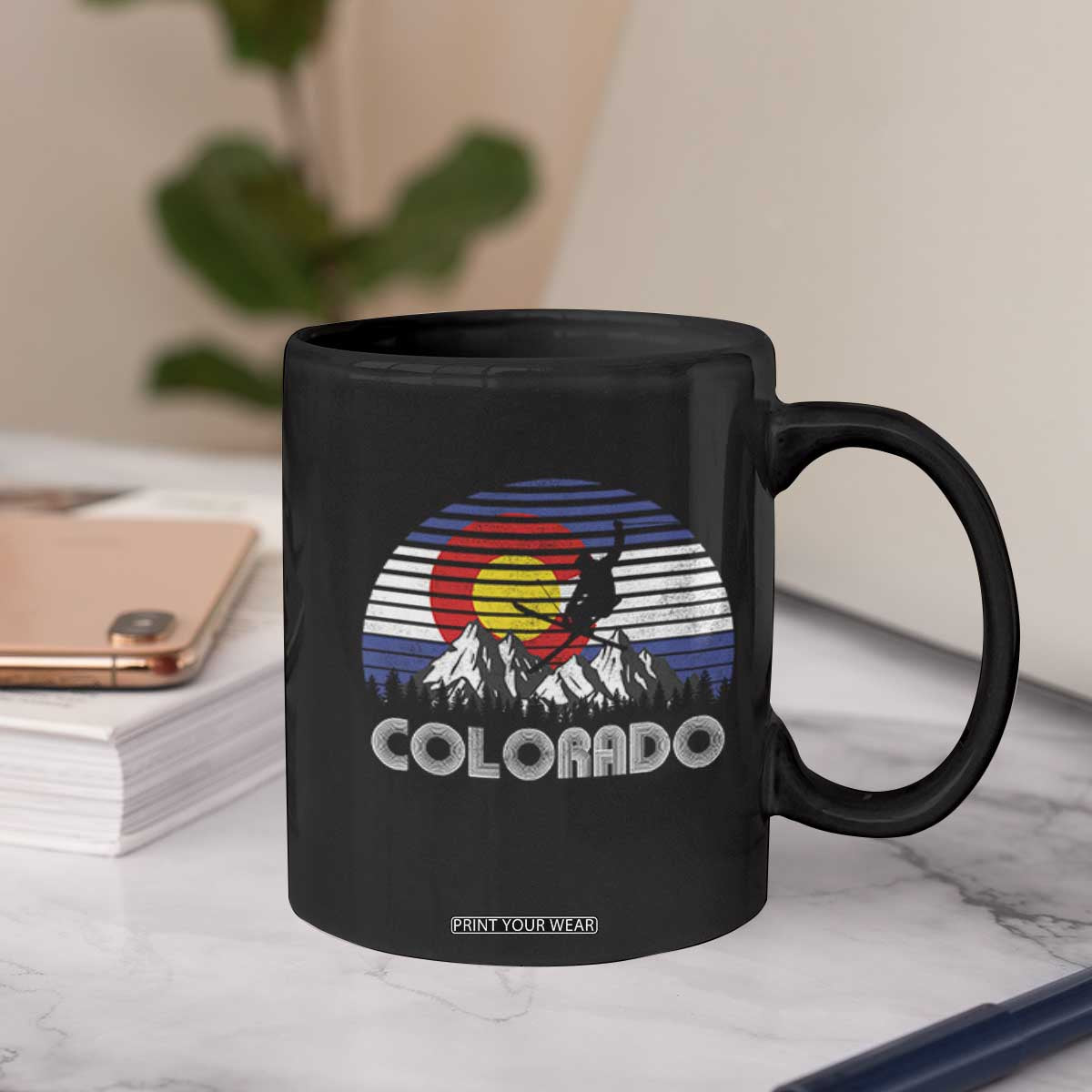 Ski Skiing Colorado Snow Mountain Winter Sport Coffee Mug TS11 Print Your Wear