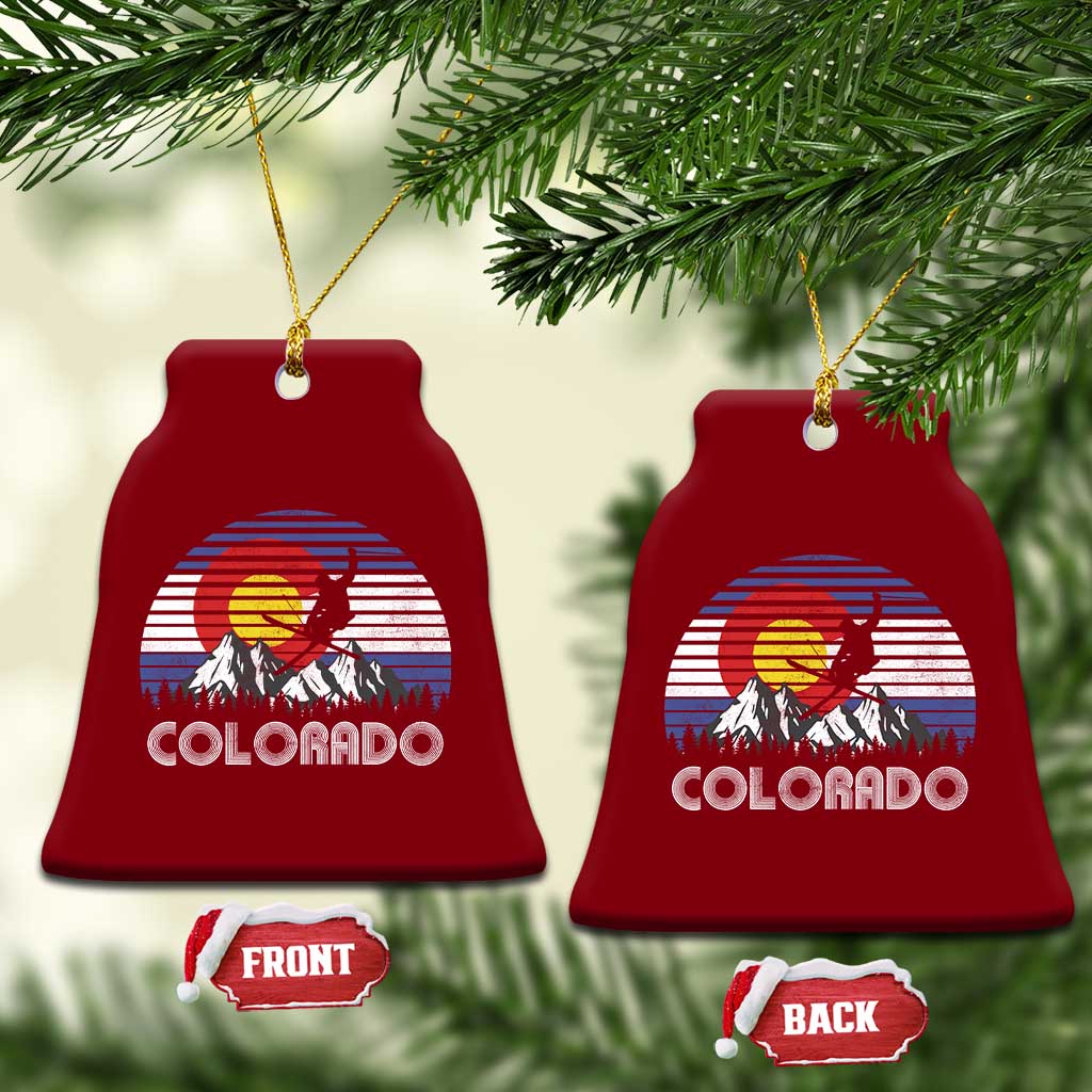 Ski Skiing Colorado Snow Mountain Winter Sport Ceramic Ornament TS11 Print Your Wear
