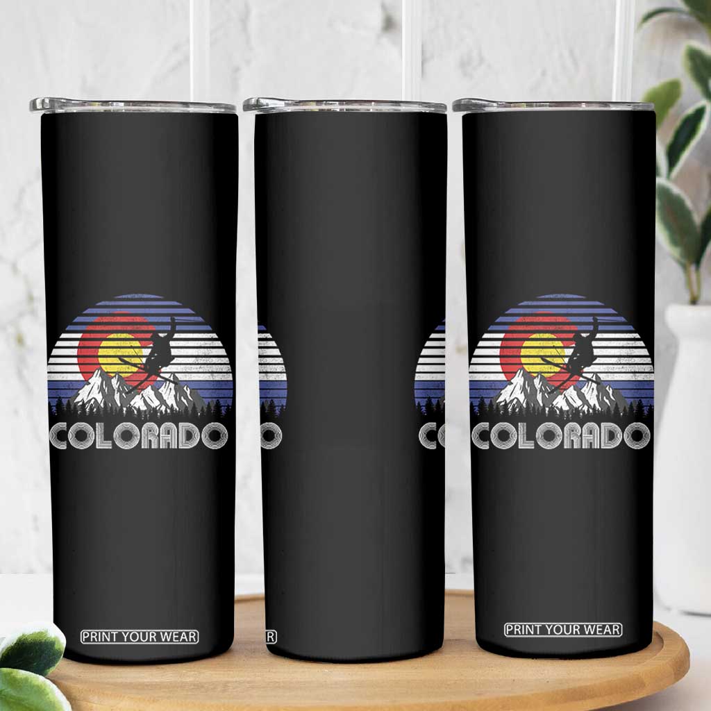Ski Skiing Colorado Snow Mountain Winter Sport Skinny Tumbler TS11 Print Your Wear
