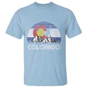 Ski Skiing Colorado Snow Mountain Winter Sport T Shirt TS11 Light Blue Print Your Wear