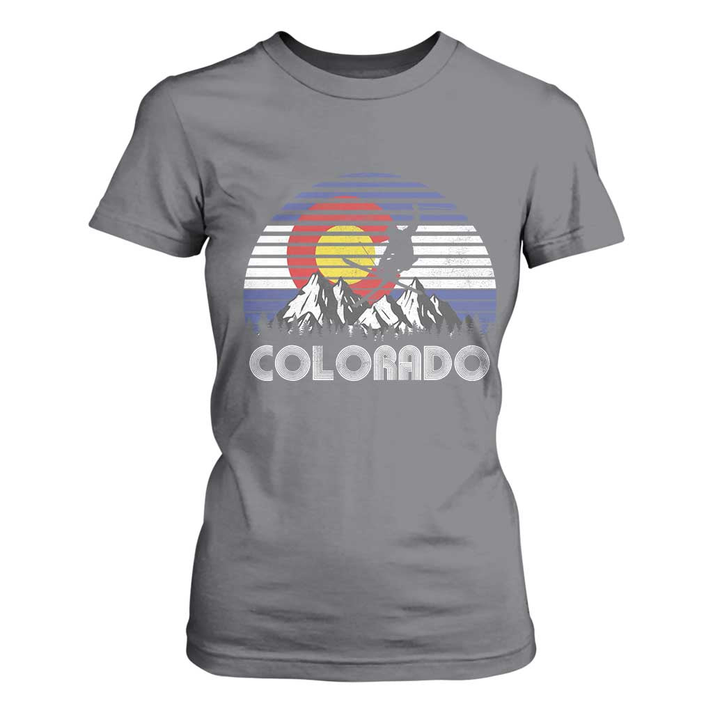 Ski Skiing Colorado Snow Mountain Winter Sport T Shirt For Women TS11 Charcoal Print Your Wear
