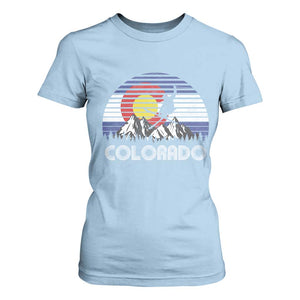 Ski Skiing Colorado Snow Mountain Winter Sport T Shirt For Women TS11 Light Blue Print Your Wear