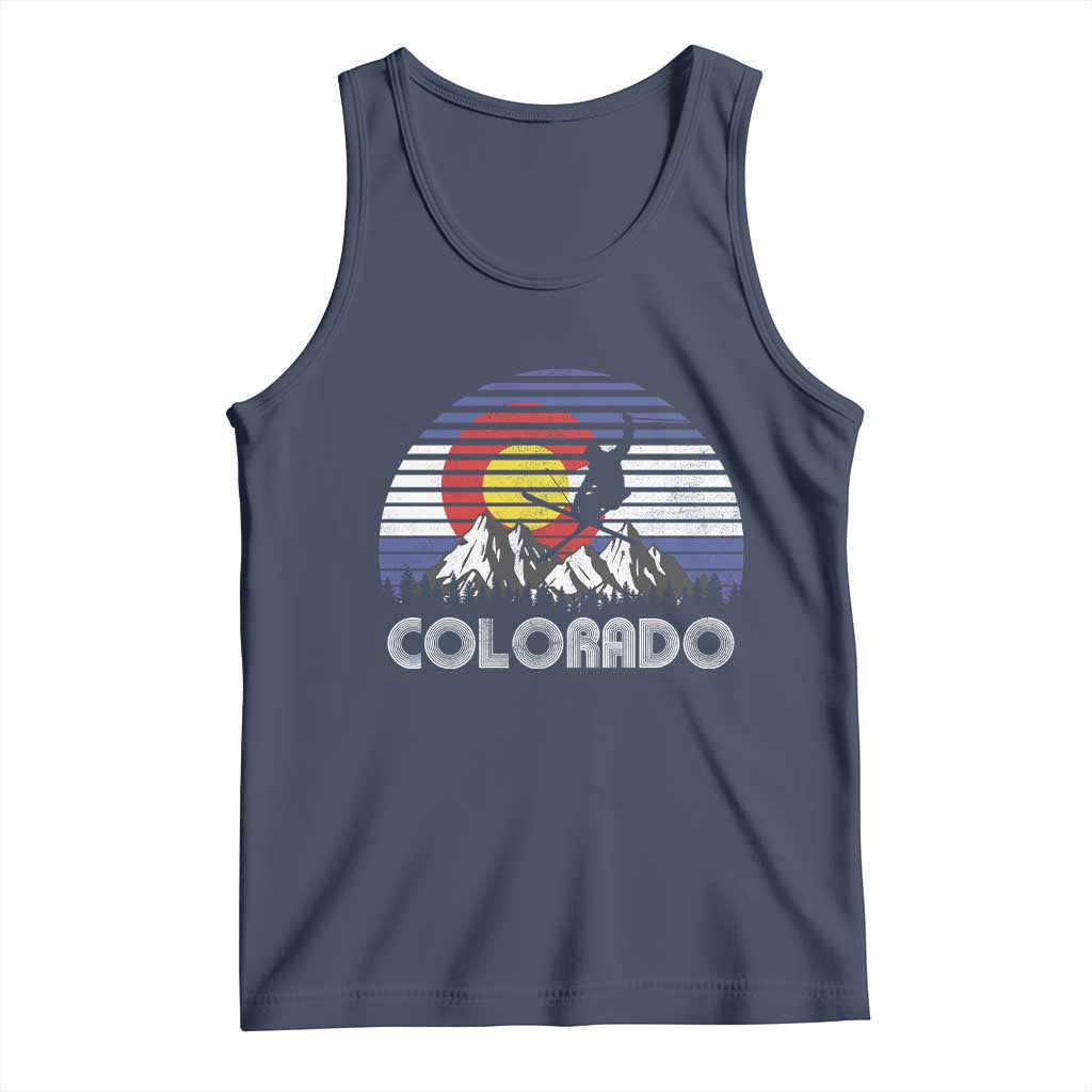 Ski Skiing Colorado Snow Mountain Winter Sport Tank Top TS11 Navy Print Your Wear