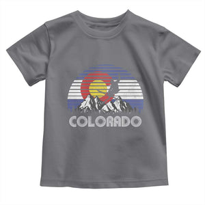 Ski Skiing Colorado Snow Mountain Winter Sport Toddler T Shirt TS11 Charcoal Print Your Wear