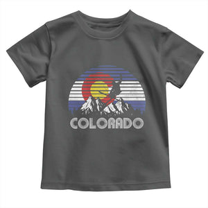Ski Skiing Colorado Snow Mountain Winter Sport Toddler T Shirt TS11 Dark Heather Print Your Wear