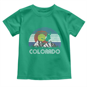 Ski Skiing Colorado Snow Mountain Winter Sport Toddler T Shirt TS11 Irish Green Print Your Wear