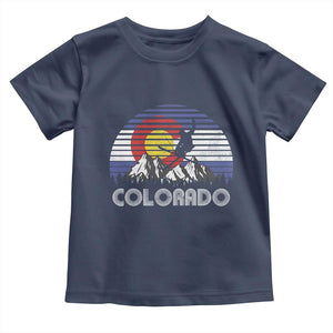 Ski Skiing Colorado Snow Mountain Winter Sport Toddler T Shirt TS11 Navy Print Your Wear