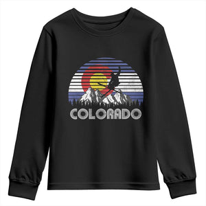 Ski Skiing Colorado Snow Mountain Winter Sport Youth Sweatshirt TS11 Black Print Your Wear