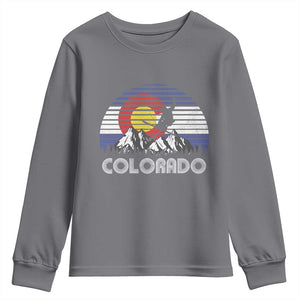 Ski Skiing Colorado Snow Mountain Winter Sport Youth Sweatshirt TS11 Charcoal Print Your Wear