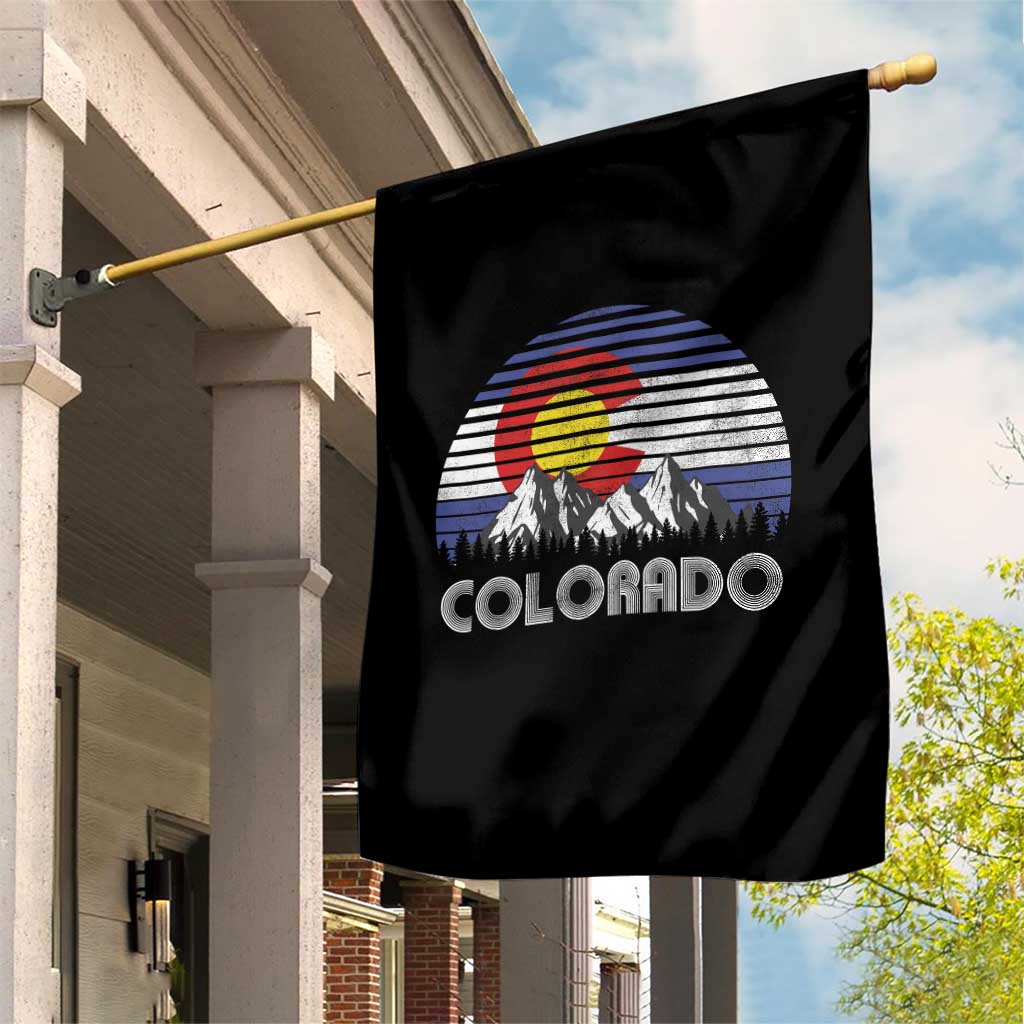 Colorado Flag Mountain 70s Retro Patriotic Colorado State Day Garden Flag TS11 Print Your Wear