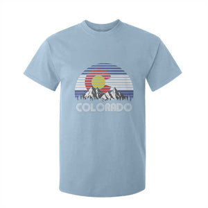 Colorado Flag Mountain 70s Retro Patriotic Colorado State Day T Shirt For Kid TS11 Light Blue Print Your Wear