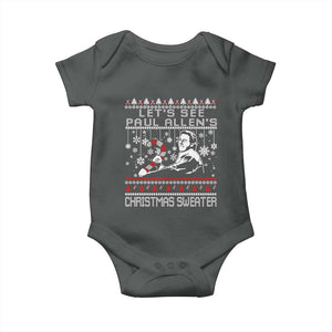 Funny Christmas Psycho Baby Onesie Lets See Paul Allens Christmas Sweater Serrial Killer Movie TS11 Dark Heather Print Your Wear