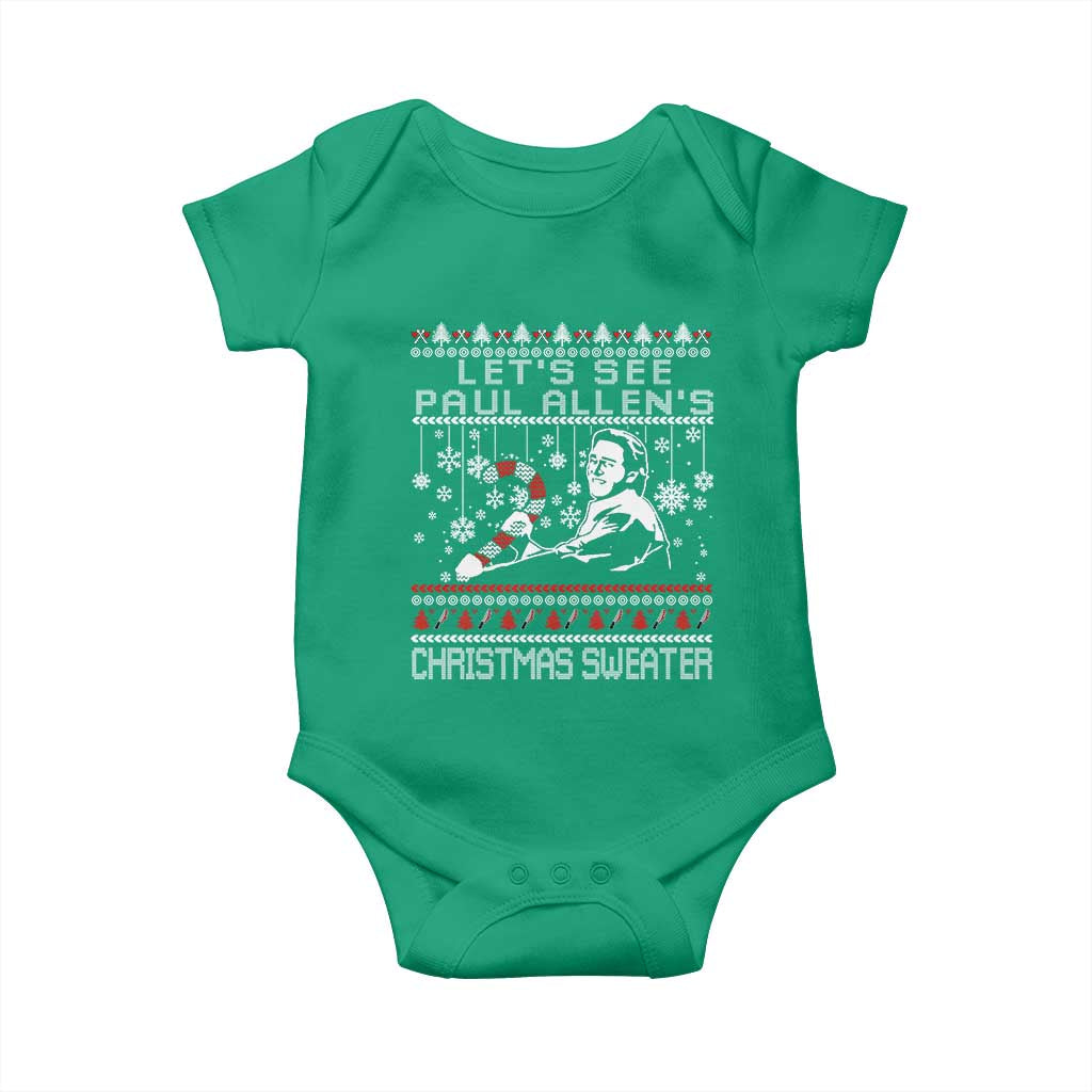 Funny Christmas Psycho Baby Onesie Lets See Paul Allens Christmas Sweater Serrial Killer Movie TS11 Irish Green Print Your Wear
