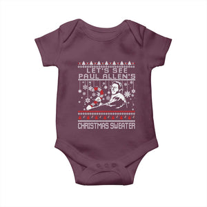 Funny Christmas Psycho Baby Onesie Lets See Paul Allens Christmas Sweater Serrial Killer Movie TS11 Maroon Print Your Wear