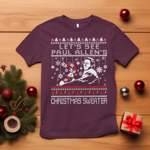 Funny Christmas Psycho T Shirt Lets See Paul Allens Christmas Sweater Serrial Killer Movie TS11 Maroon Print Your Wear