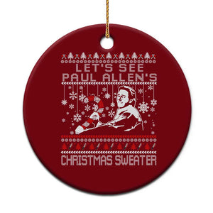 Funny Christmas Psycho Ceramic Ornament Lets See Paul Allens Christmas Sweater Serrial Killer Movie TS11 1pc Red Print Your Wear