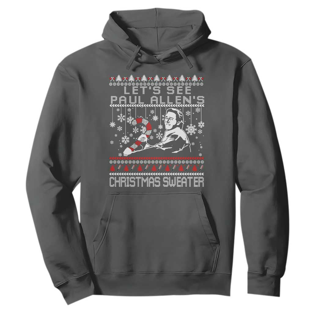 Funny Christmas Psycho Hoodie Lets See Paul Allens Christmas Sweater Serrial Killer Movie TS11 Dark Heather Print Your Wear