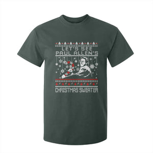 Funny Christmas Psycho T Shirt For Kid Lets See Paul Allens Christmas Sweater Serrial Killer Movie TS11 Dark Forest Green Print Your Wear
