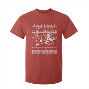 Funny Christmas Psycho T Shirt For Kid Lets See Paul Allens Christmas Sweater Serrial Killer Movie TS11 Red Print Your Wear