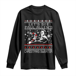 Funny Christmas Psycho Long Sleeve Shirt Lets See Paul Allens Christmas Sweater Serrial Killer Movie TS11 Black Print Your Wear