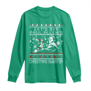 Funny Christmas Psycho Long Sleeve Shirt Lets See Paul Allens Christmas Sweater Serrial Killer Movie TS11 Irish Green Print Your Wear