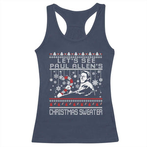 Funny Christmas Psycho Racerback Tank Top Lets See Paul Allens Christmas Sweater Serrial Killer Movie TS11 Navy Print Your Wear