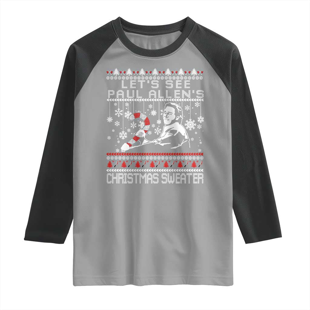 Funny Christmas Psycho Raglan Shirt Lets See Paul Allens Christmas Sweater Serrial Killer Movie TS11 Sport Gray Black Print Your Wear