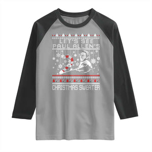 Funny Christmas Psycho Raglan Shirt Lets See Paul Allens Christmas Sweater Serrial Killer Movie TS11 Sport Gray Black Print Your Wear