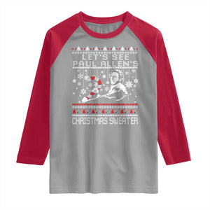 Funny Christmas Psycho Raglan Shirt Lets See Paul Allens Christmas Sweater Serrial Killer Movie TS11 Sport Gray Red Print Your Wear